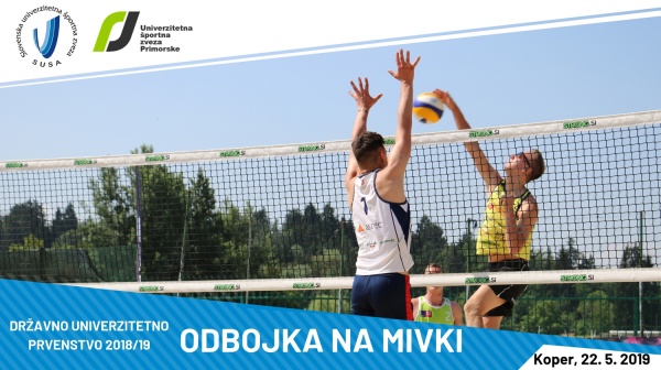 Razpis državnega univerzitetnega prvenstva v odbojki na mivki 2018/19