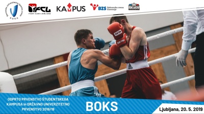Razpis državnega univerzitetnega prvenstva v boksu 2018/19